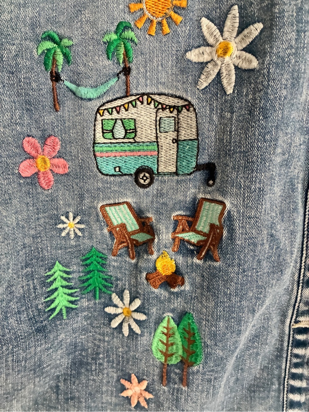 Billy T Demin Camper Embroidered Shirt size XL - Picture 8 of 11
